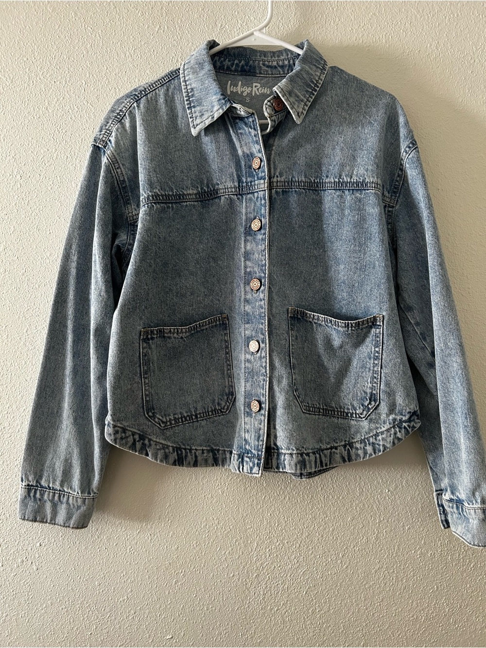 Indigo Rein Cropped Denim Top